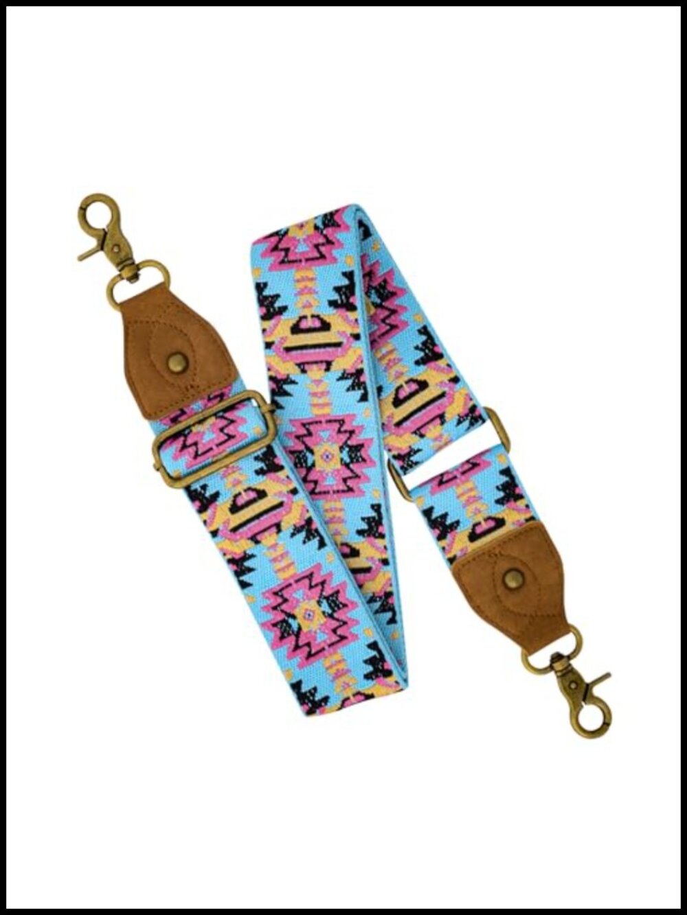 Cotton Embroidered Wide Crossbody Purse Strap Adjustable Bag Replacement
